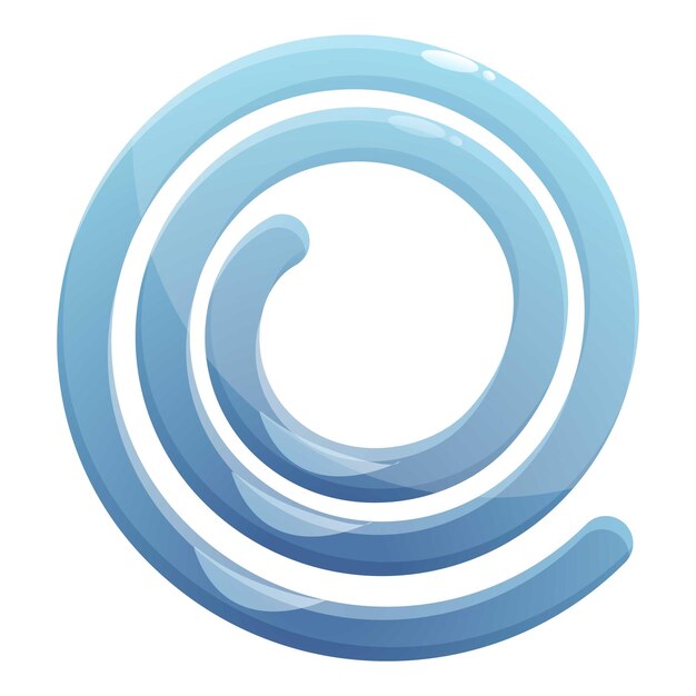 Espiral azul que forma una forma circular abstracta