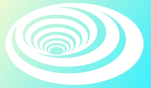 Una espiral blanca con un fondo azul.