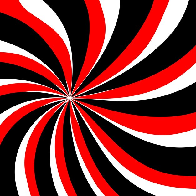 Espiral circular con rayas rojas de fondo cuadrado con textura Sunburst radial