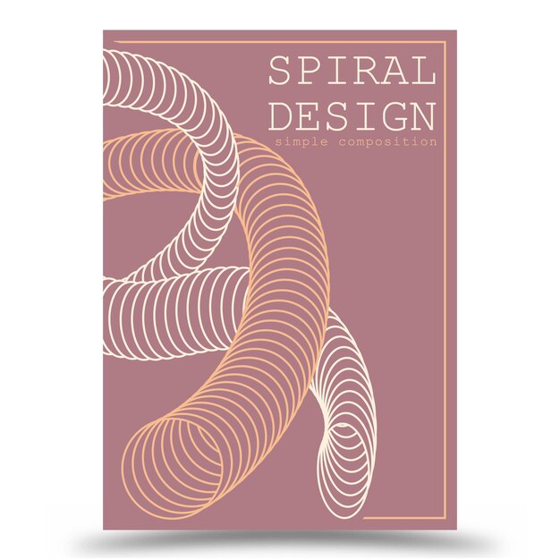 Una espiral colorida Una plantilla de diseño para el diseño de un cartel de bandera de portada Composición para decoración de diseño de interiores e ideas creativas