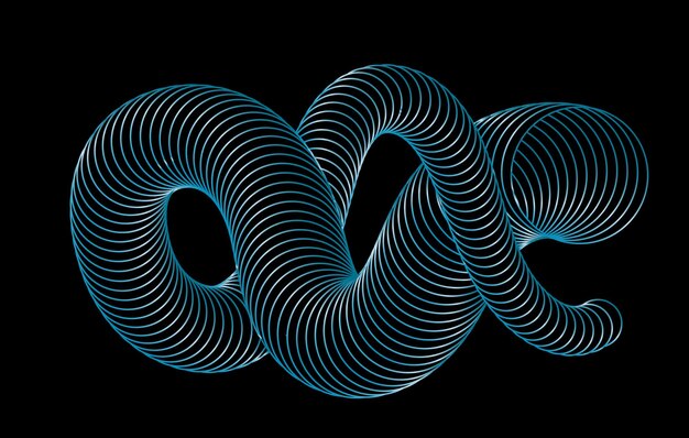 La espiral La forma dinámica de las líneas paralelas crea la ilusión de volumen Un elemento de diseño para ideas creativas