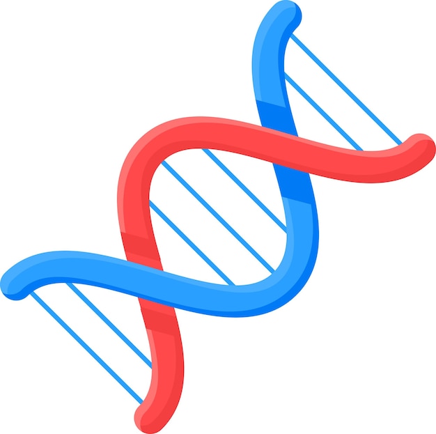 Vector espiral molécula de adn enlace químico conectado