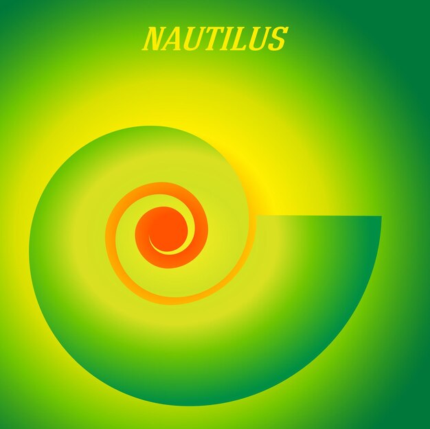 Espiral nautilus colores remolino fondo Elementos de diseño02