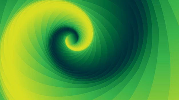 espiral de vórtice, degradado verde y amarillo