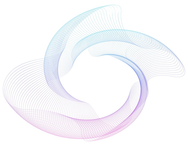 Espirales elementos de diseño onda de muchas líneas anillo de círculo rayas onduladas verticales abstractas en fondo blanco aisladas ilustración vectorial EPS 10 ondas coloridas con líneas creadas usando la herramienta de mezcla