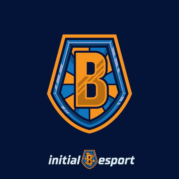 Esport B logo ilustración plantilla esport mascota carta vector diseño juego logo diseño