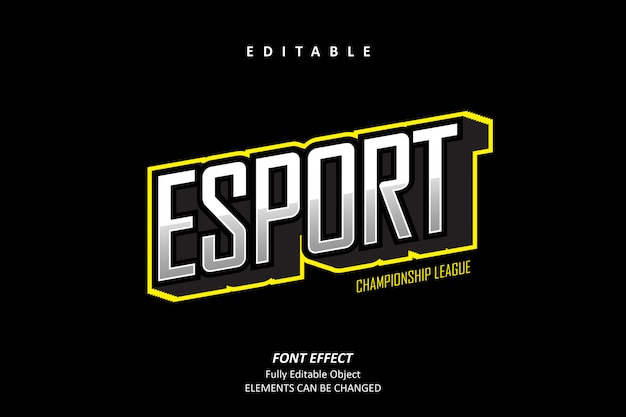 Esport Championship Text Effect