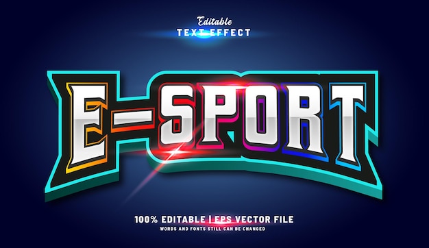 Esport efecto de texto editable luces de jugador neón y estilo de texto 3d