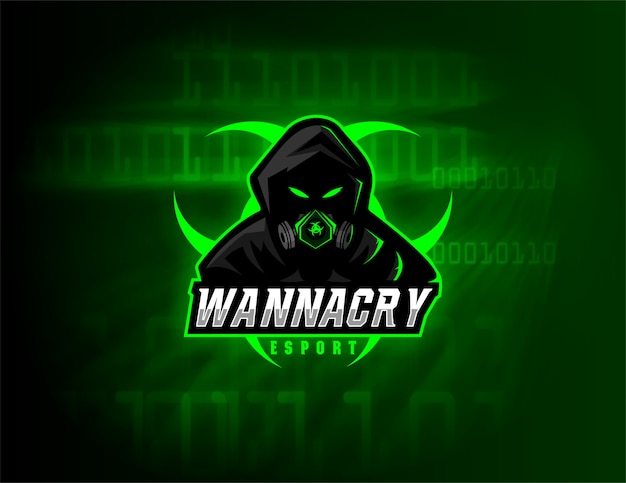 Vector esport logo design wannacry team