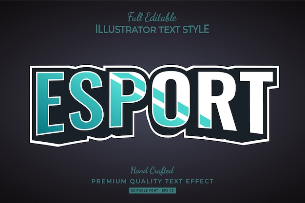 esport Text Style Effect Premium