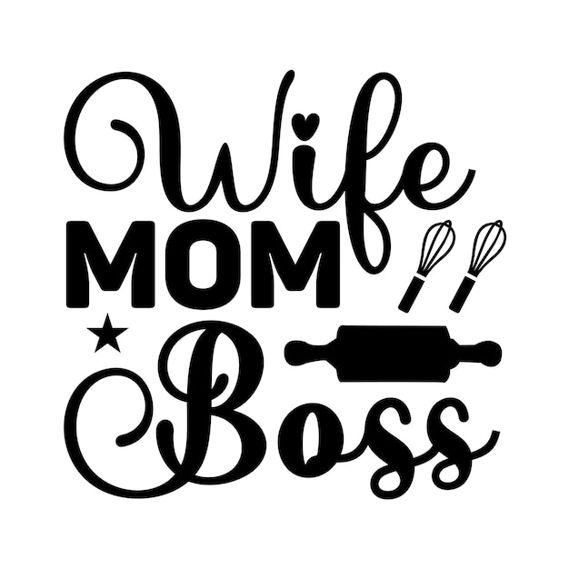 Esposa mamá jefe Svg diseño de camiseta