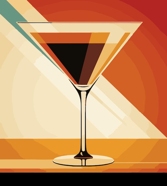 Vector espress martini vector ilustración plana