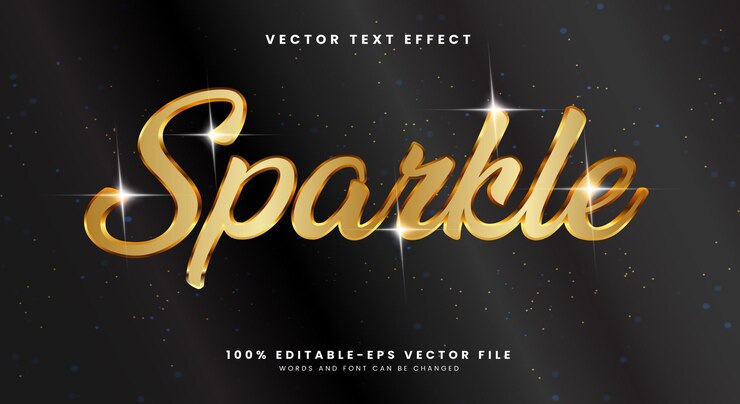 Vector espumoso estilo dorado efecto de texto 3d editable plantilla