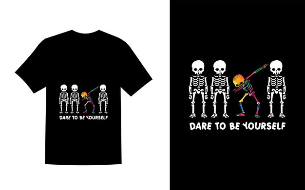 Esqueleto de diseño de camiseta de ilustración de trabajo de arte de skate vintage