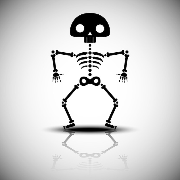 Esqueleto de halloween de dibujos animados