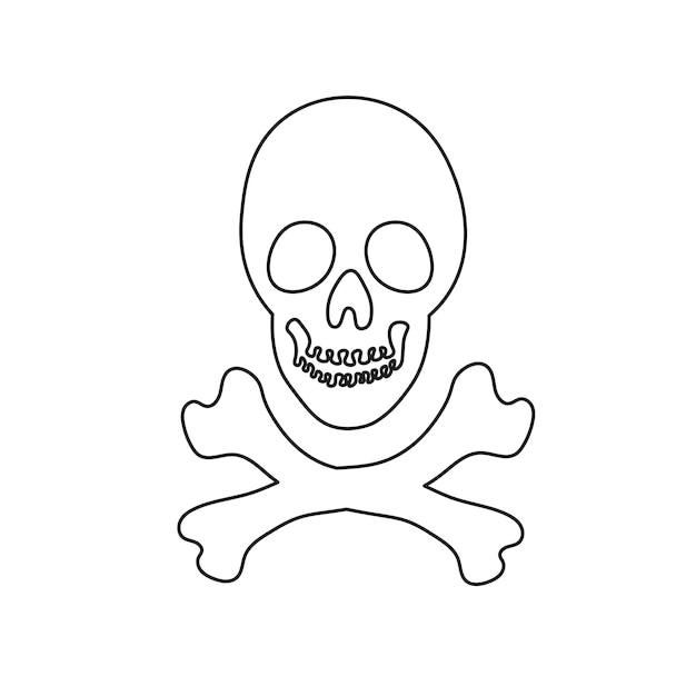 Esqueleto de huesos de miedo de Halloween