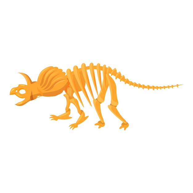 Esqueleto de Triceratops posando en el museo de paleontología