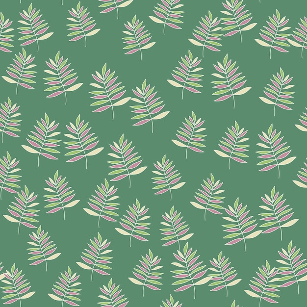 Esquema abstracto hojas de palmeras tropicales de patrones sin fisuras Fondo de pantalla de hoja de selva
