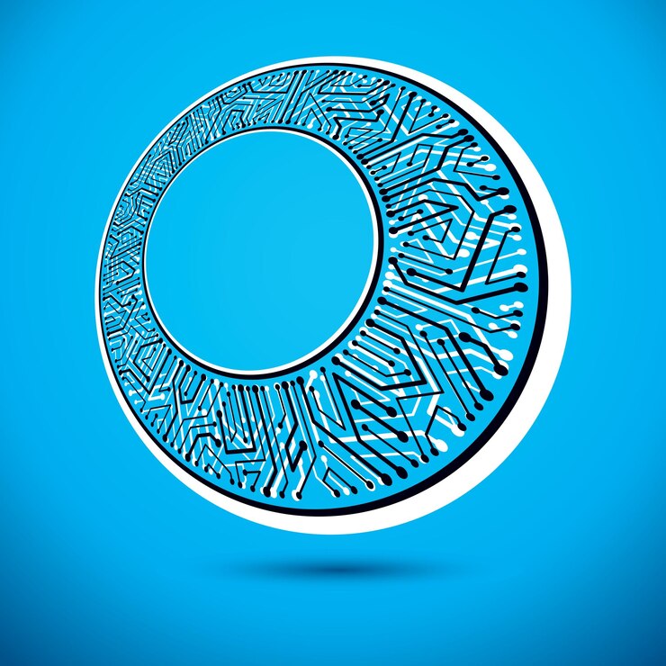 Vector esquema cibernético futurista, ilustración vectorial de la placa base. elemento digital, placa de circuito. fondo abstracto de innovación tecnológica con espacio de copia vacío.
