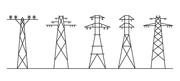 Esquema conjunto de cinco torres