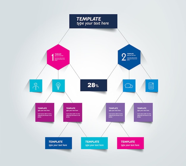 Esquema de diagrama de flujo elemento infográfico