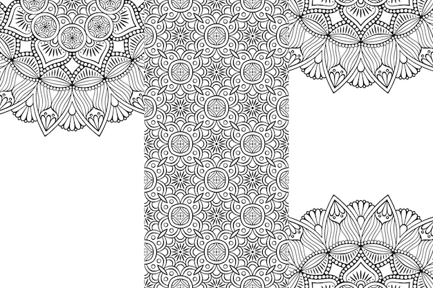 Esquema de fondo de diseño de mandala ornamental