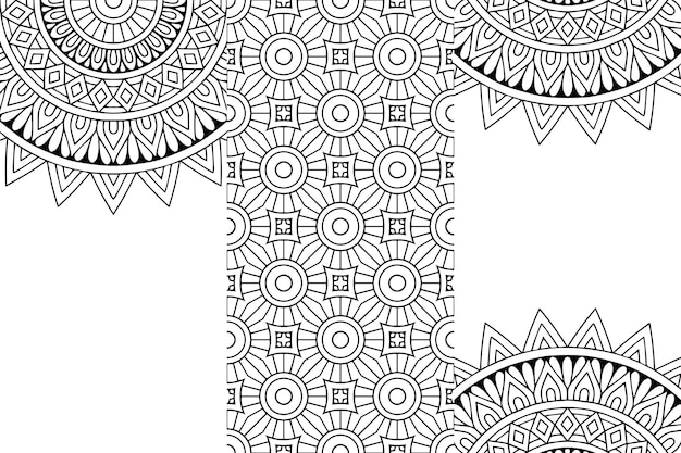 Esquema de fondo de diseño de mandala ornamental
