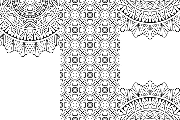 Esquema de fondo de diseño de mandala ornamental