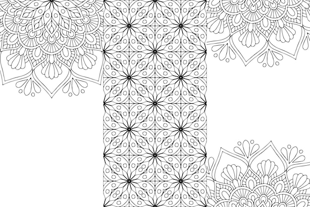 Esquema de fondo de diseño de mandala ornamental