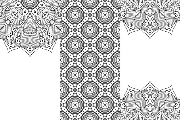 Esquema de fondo de diseño de mandala ornamental