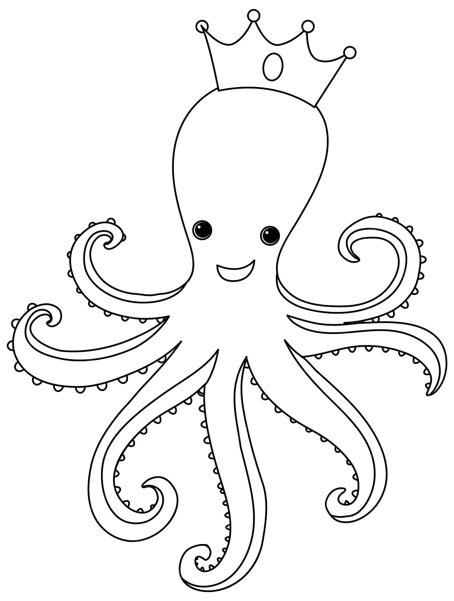 Esquema de garabato de pulpo para colorear | Vector Premium Esquema de garabato de pulpo para colorear | Vector Premium