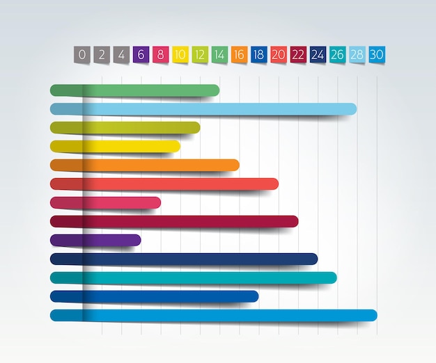 Esquema de gráfico de gráfico Elemento de infografía editable en color simple Vector