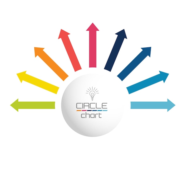 Vector esquema de gráfico de plantilla de infografía de flecha