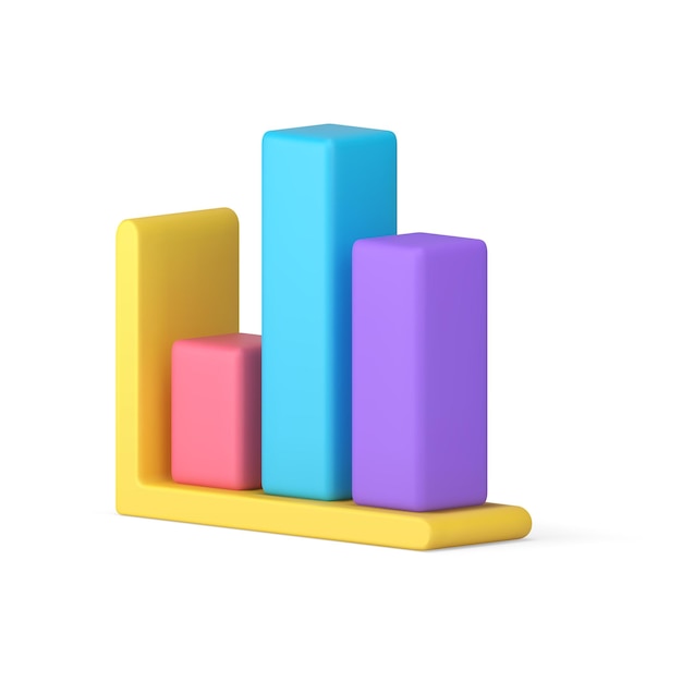 Esquema de informe de diagrama de barras de análisis empresarial para visualización de informes vector de icono 3d isométrico