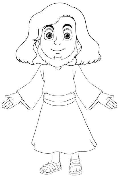 Esquema de Jesucristo para colorear
