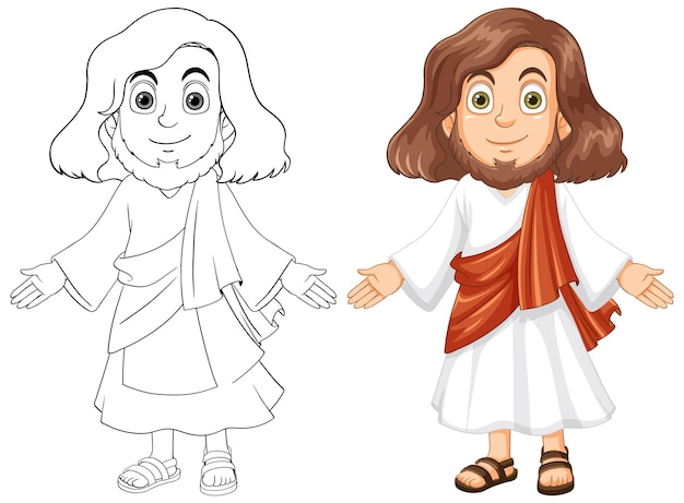 Esquema de Jesucristo para colorear