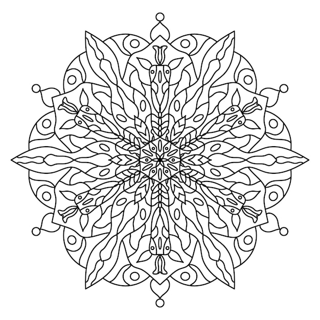 Esquema Mandala para colorear