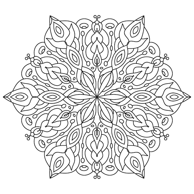 Esquema Mandala para colorear