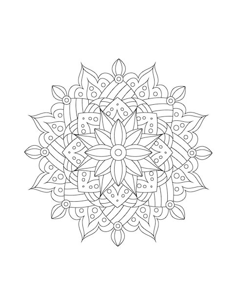 Esquema mandala para colorear