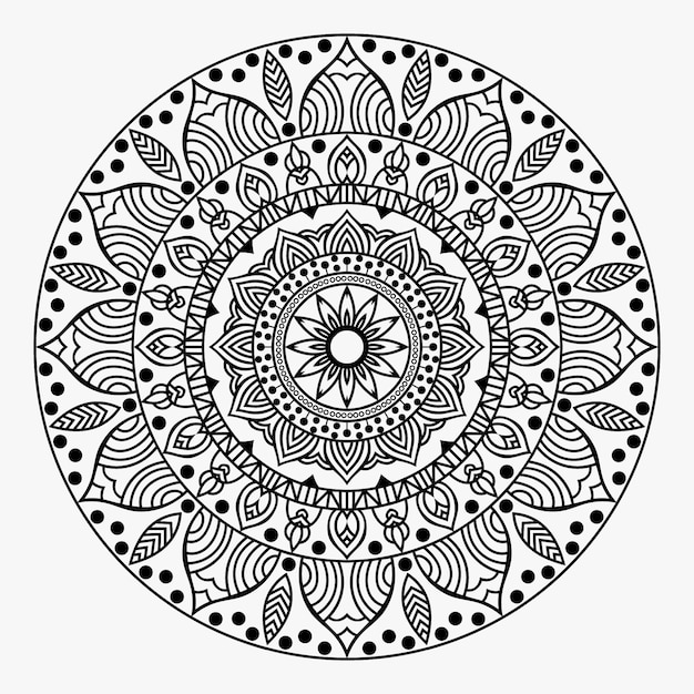 Esquema ornamento decorativo mandala Premium