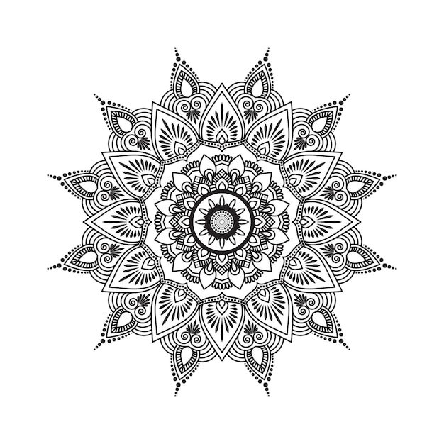 El esquema vectorial del patrón de terapia antistres del mandala