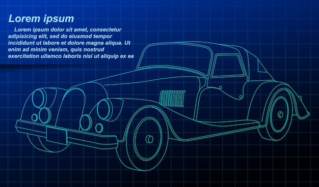 Esquema del vehículo del vector del vehículo en modelo.