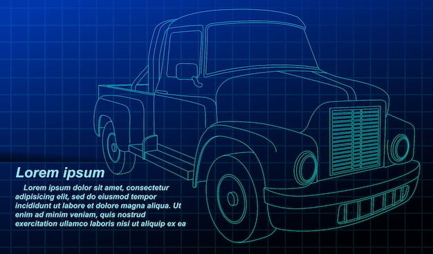 Vector esquema del vehículo del vector del vehículo en modelo.