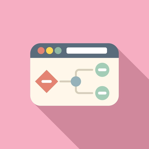 Esquema web API icono vector plano Interfaz del sitio web Datos en la nube Java