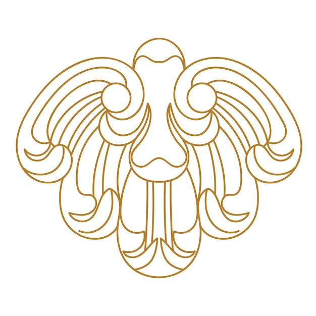 Esquina de adorno barroco vintage dorado patrón retro estilo antiguo acanto
