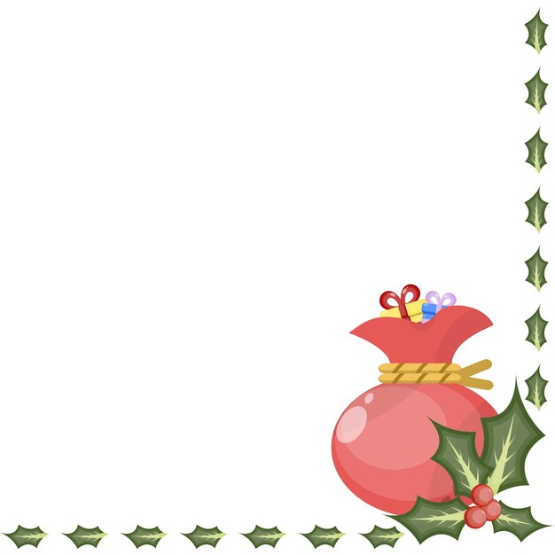 esquina de fondo de navidad de vector