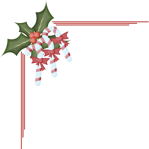 esquina de fondo de navidad de vector