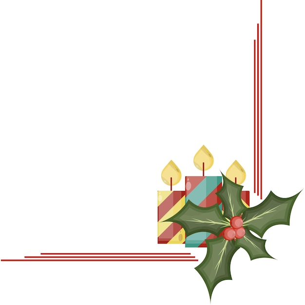 Vector esquina de fondo de navidad de vector