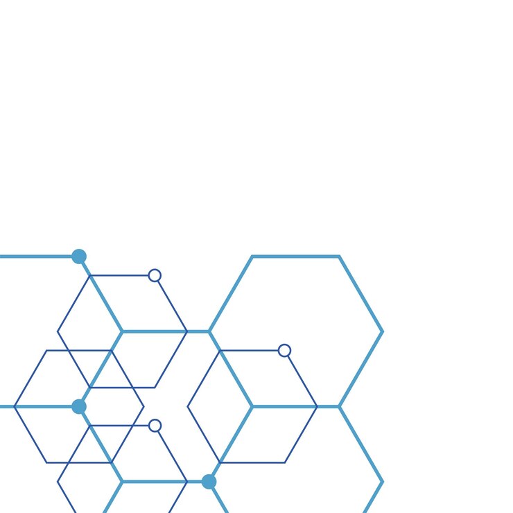 La esquina de la tecnología hexagonal