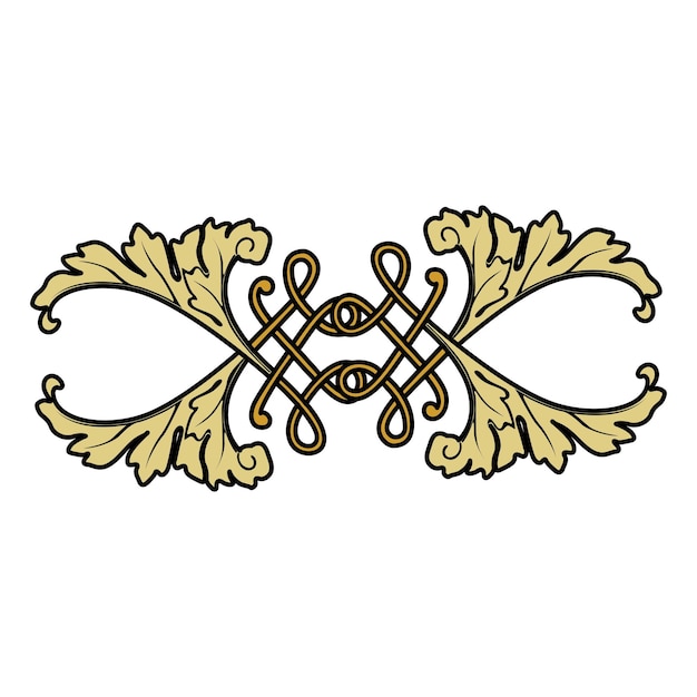 Esquinas de desplazamiento de viñeta floral caligráfica floral vintage conjunto de elementos de diseño ornamental ilustración vectorial aislada